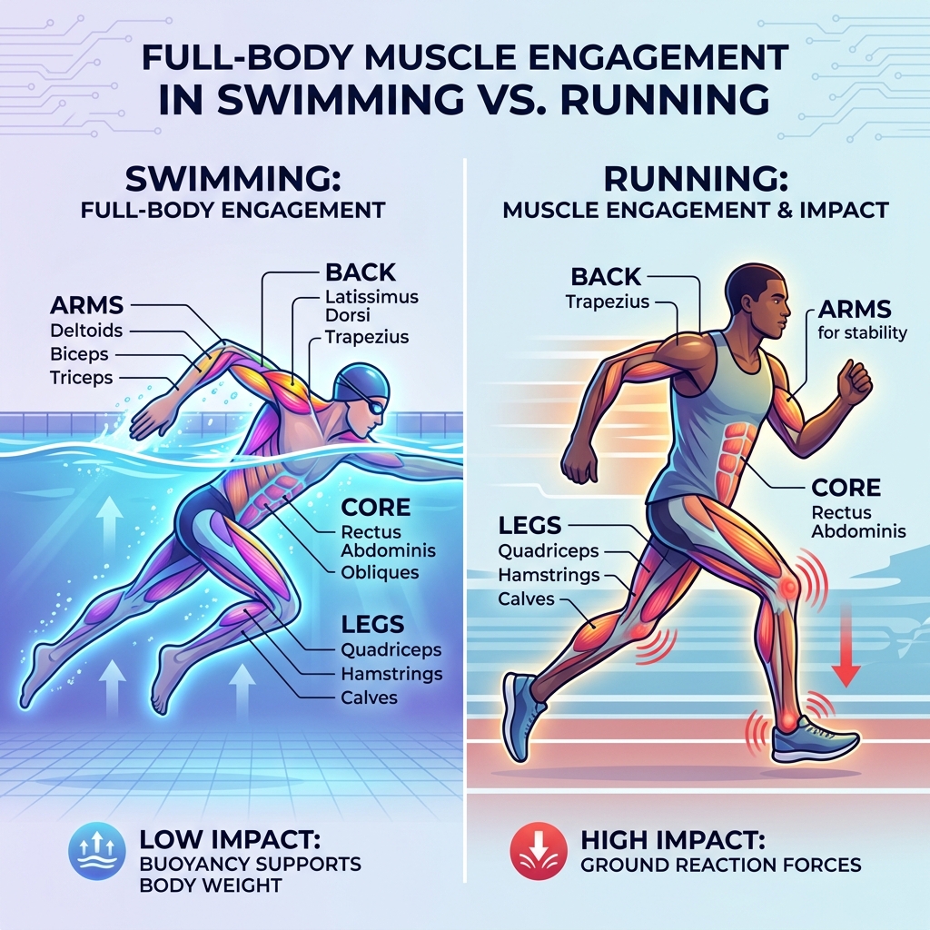 Open Water Swimming Muscles