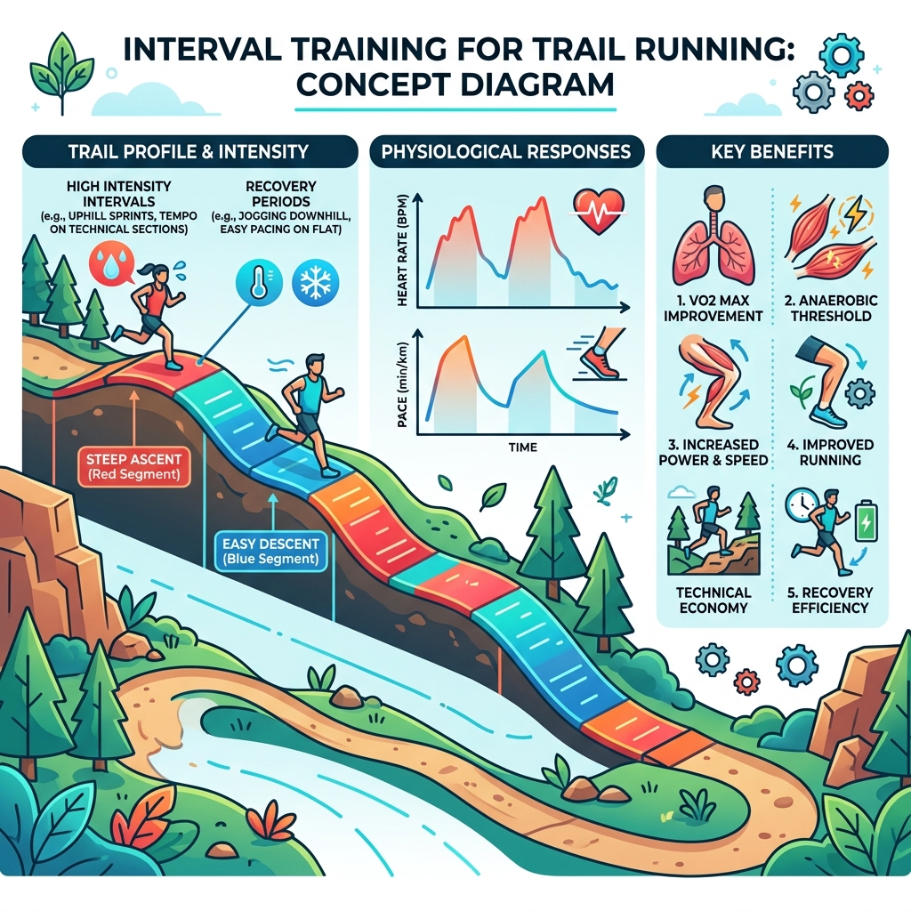 Interval Training Applied to Trail Running Diagram