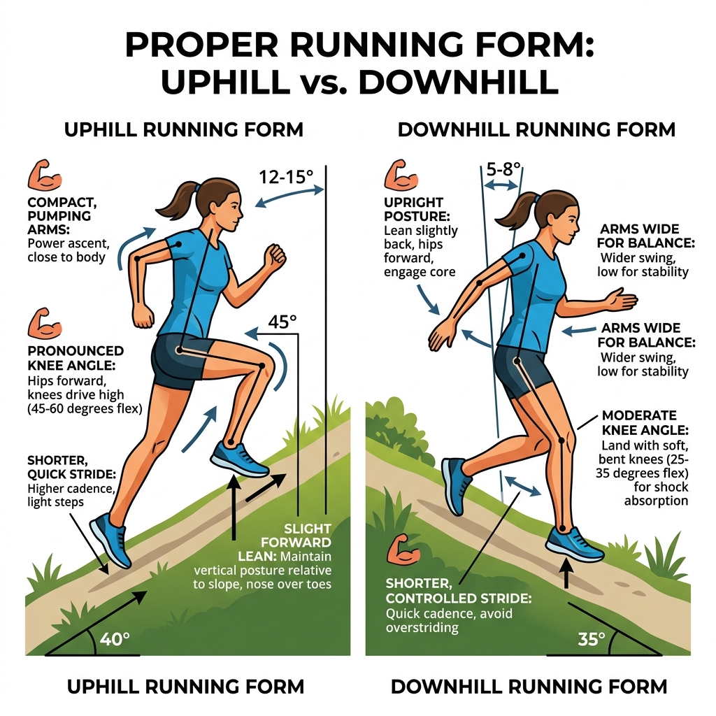 Proper Running Form for Uphill vs. Downhill Running