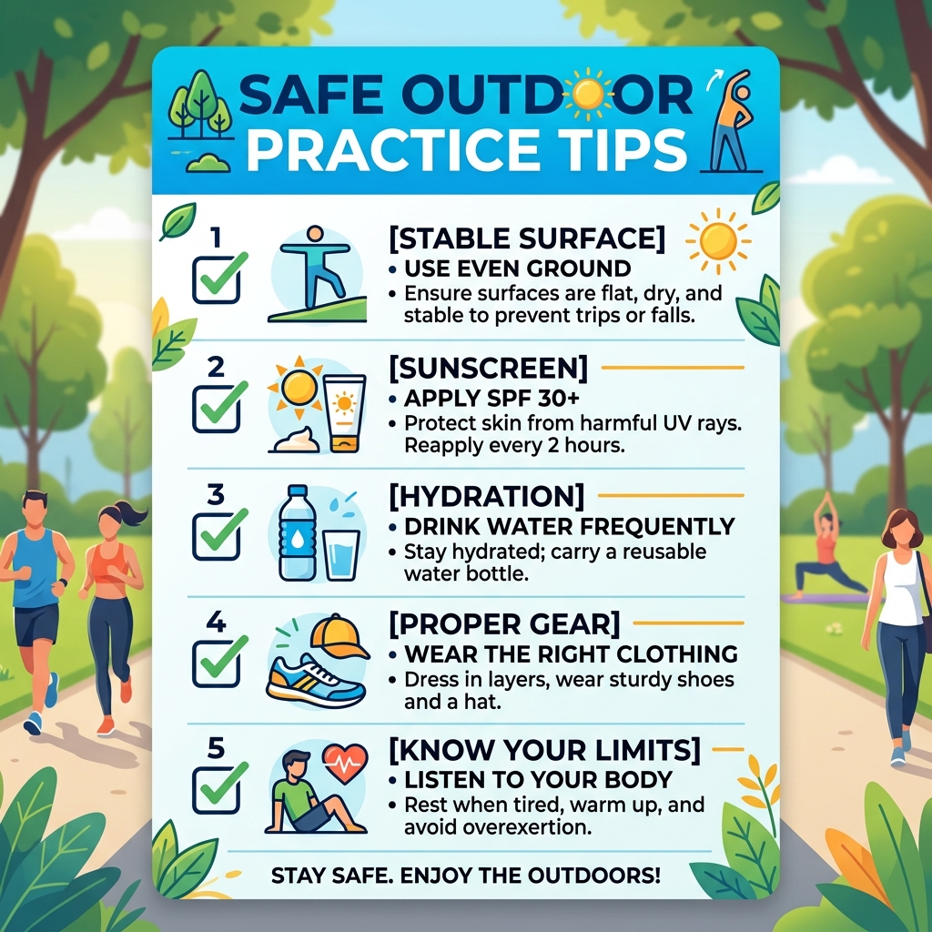 Safe Outdoor Practice Tips Checklist