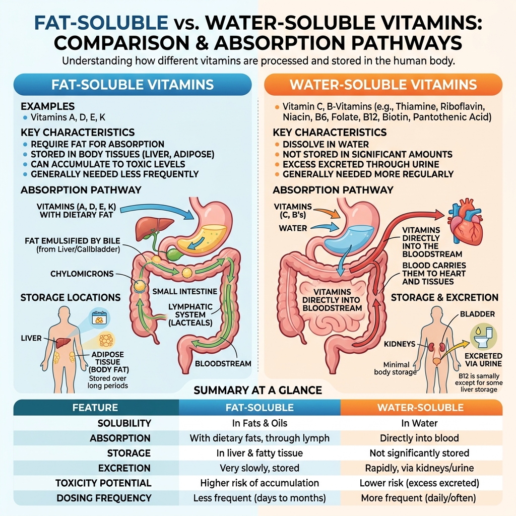 Essential Vitamins Guide Solubility Deficiency