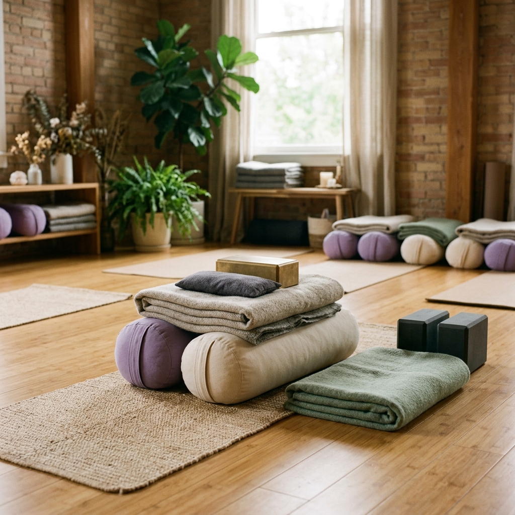 Restorative Yoga Props Studio Setup